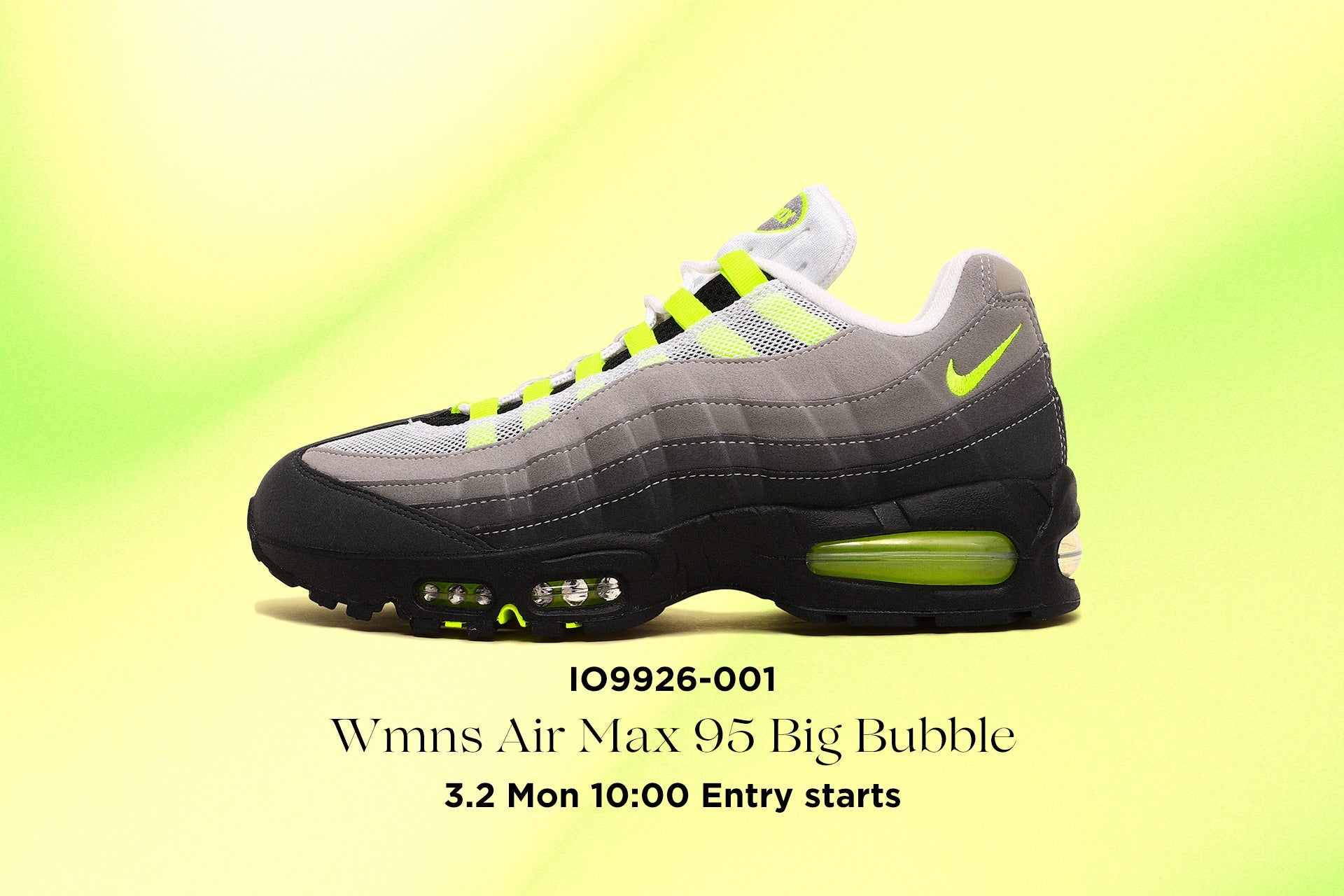 抽選販売のお知らせNike Wmns Air Max 95 Big Bubble｜スニーカー