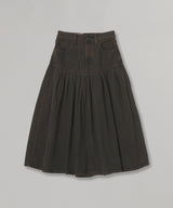 Yoked Pleated Skirt