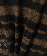 Thick Stripe Knit Cardigan-PERVERZE-Forget-me-nots Online Store