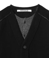 Lambs-Wool Layered Knit Cardigan-PERVERZE-Forget-me-nots Online Store