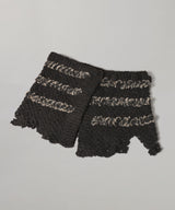 Fluffy-Trim Mesh Knit Apron-PERVERZE-Forget-me-nots Online Store