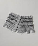 Fluffy-Trim Mesh Knit Apron-PERVERZE-Forget-me-nots Online Store