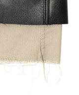 Washed Leather Mini Skirt-PERVERZE-Forget-me-nots Online Store