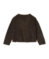 Wide Slit Argyle Line Cardigan
