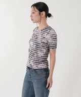 パネル切り替えフィットTシャツ