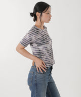 パネル切り替えフィットTシャツ
