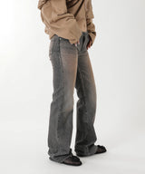 Low-Rise Slim-Wide Denim