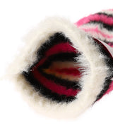 Fluffy Striped Gloves-Charles Jeffrey Loverboy-Forget-me-nots Online Store