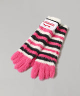 Fluffy Striped Gloves-Charles Jeffrey Loverboy-Forget-me-nots Online Store