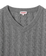 Label Cable Knitted Jumper-Charles Jeffrey Loverboy-Forget-me-nots Online Store