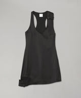 Double Buckle Satin Dress-courrèges-Forget-me-nots Online Store