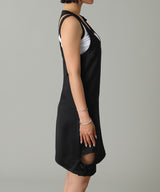 Double Buckle Satin Dress-courrèges-Forget-me-nots Online Store