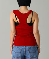 Double Buckle 90S Rib Tank Top-courrèges-Forget-me-nots Online Store
