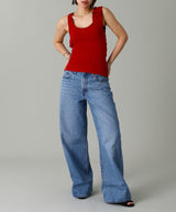 Double Buckle 90S Rib Tank Top-courrèges-Forget-me-nots Online Store