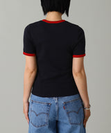 Signature Contrast T-Shirt-courrèges-Forget-me-nots Online Store