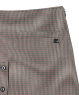 Houndstooth Buttoned Mini Skirt-courrèges-Forget-me-nots Online Store
