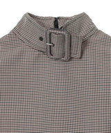 Buckle Houndstooth Top-courrèges-Forget-me-nots Online Store