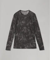 Sheer Flower Pt Jersey Crew Neck Top-beautiful people-Forget-me-nots Online Store