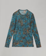 Sheer Flower Pt Jersey Crew Neck Top-beautiful people-Forget-me-nots Online Store