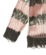 Flip Wooledmohair Damaged Pullover-beautiful people-Forget-me-nots Online Store