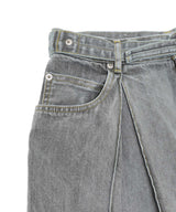 Selvedge Denim O/D Tuck Skirt Pants-beautiful people-Forget-me-nots Online Store