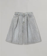 Selvedge Denim O/D Tuck Skirt Pants-beautiful people-Forget-me-nots Online Store