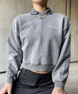 <Archive Sale>Crew Neck Sweat-Forget-me-nots-Forget-me-nots Online Store