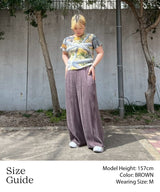 2 Tucks Wide Slacks-Forget-me-nots-Forget-me-nots Online Store