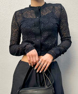 Cropped Lace Cardigan-Forget-me-nots-Forget-me-nots Online Store