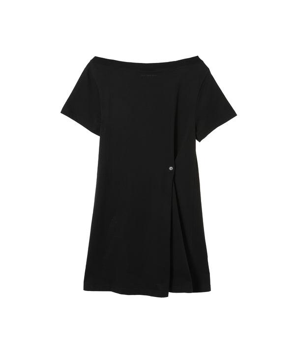 Boat Neck Body Cotton Mini Dress-courrèges-Forget-me-nots Online Store