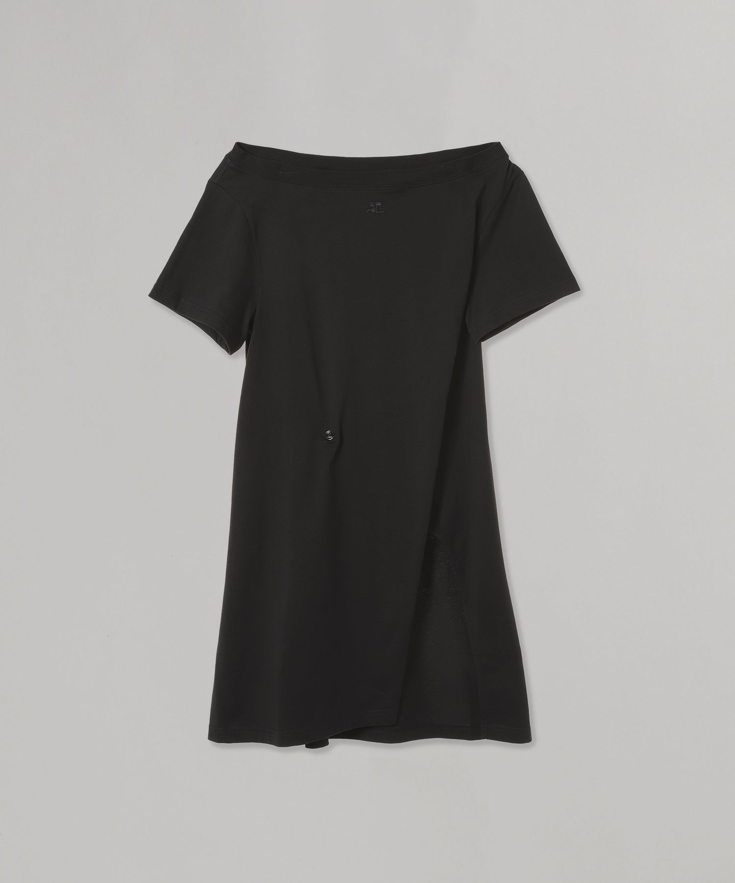 COURREGES クレシュ ミニカラ ホロトレス 【関税込】 クレージュ(courrèges)｜Boat Neck Body Cotton Mini Dress
