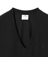 V Neck Cropped T-Shirt-courrèges-Forget-me-nots Online Store