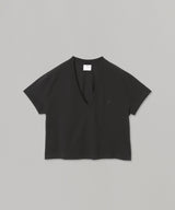 V Neck Cropped T-Shirt-courrèges-Forget-me-nots Online Store