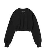 Moon Logo Fleece Cropped Sweatshirt-Marine Serre-Forget-me-nots Online Store