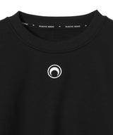 Moon Logo Fleece Cropped Sweatshirt-Marine Serre-Forget-me-nots Online Store