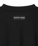 Moon Logo Fleece Cropped Sweatshirt-Marine Serre-Forget-me-nots Online Store