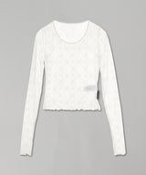 Recycled Mesh Flock Ss Cropped Top-Marine Serre-Forget-me-nots Online Store