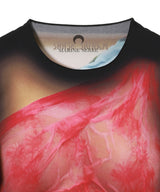 Recycled Draped Statue Jersey Ss Crewneck Top-Marine Serre-Forget-me-nots Online Store