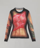 Recycled Draped Statue Jersey Ss Crewneck Top-Marine Serre-Forget-me-nots Online Store