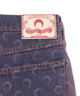 Moon Laser Denim Bermudas-Marine Serre-Forget-me-nots Online Store