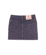 Moon Laser Denim Mini Skirt-Marine Serre-Forget-me-nots Online Store