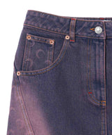 Moon Laser Denim Mini Skirt-Marine Serre-Forget-me-nots Online Store