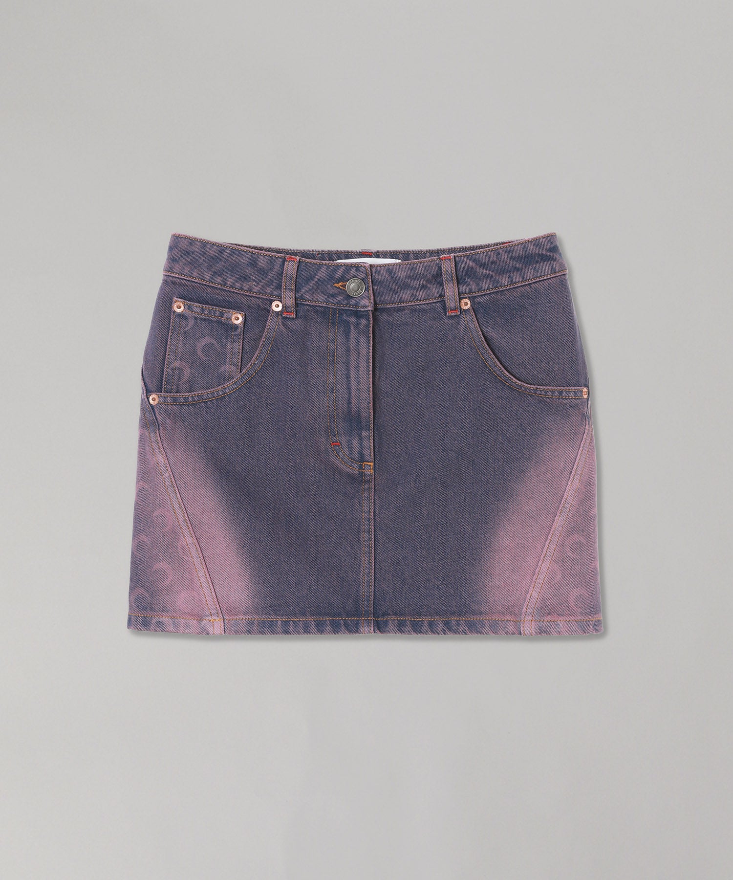 関税込 Marine Serre ムーン レーザー デニム ミニスカート マリーン セル(Marine Serre)|Moon Laser Denim Mini Skirt