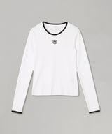 Moon Logo Bicolor Jersey Ls T-Shirt-Marine Serre-Forget-me-nots Online Store