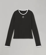 Moon Logo Bicolor Jersey Ls T-Shirt-Marine Serre-Forget-me-nots Online Store