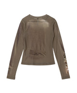 Trompe-Loeil Knit Jersey Ls T-Shirt-Marine Serre-Forget-me-nots Online Store