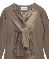 Trompe-Loeil Knit Jersey Ls T-Shirt-Marine Serre-Forget-me-nots Online Store