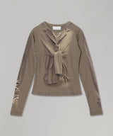 Trompe-Loeil Knit Jersey Ls T-Shirt-Marine Serre-Forget-me-nots Online Store