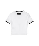 Moon Logo Bicolor Jersey Ss Cropped Top-Marine Serre-Forget-me-nots Online Store