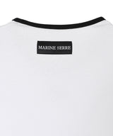 Moon Logo Bicolor Jersey Ss Cropped Top-Marine Serre-Forget-me-nots Online Store